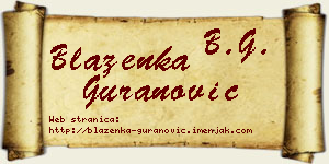 Blaženka Guranović vizit kartica